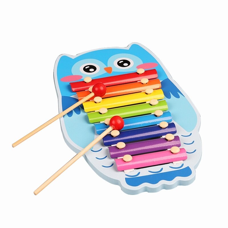 JUGUETE DIDACTICO MADERA MUSICAL XILOFONO 8 TONOS ANIMALES ZK-118 - 2