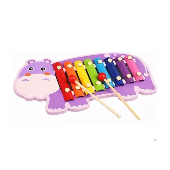 JUGUETE DIDACTICO MADERA MUSICAL XILOFONO 8 TONOS ANIMALES ZK-118 - 4