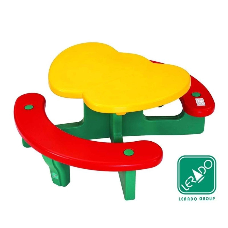MESA INFANTIL PICNIC CON BANQUETAS MANZANA LERADO - 1