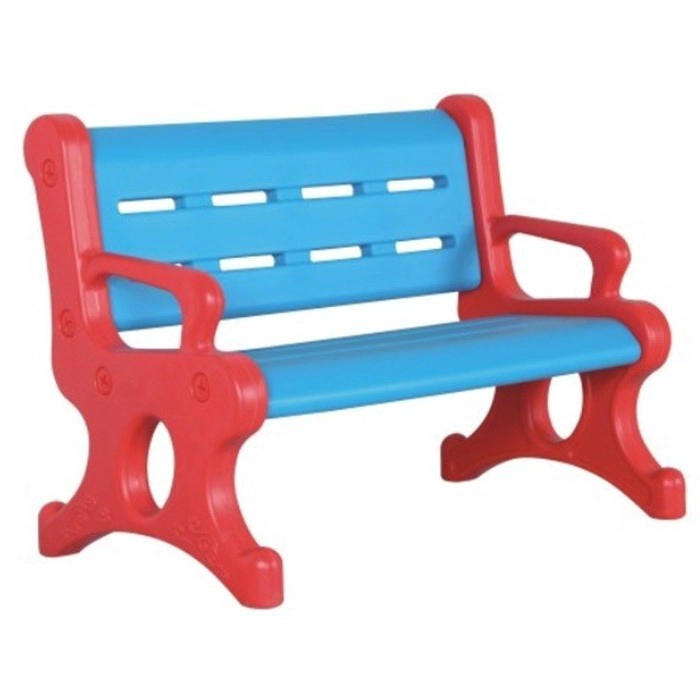 ESCAÑO INFANTIL PLASTICO ROJO AZUL - 2