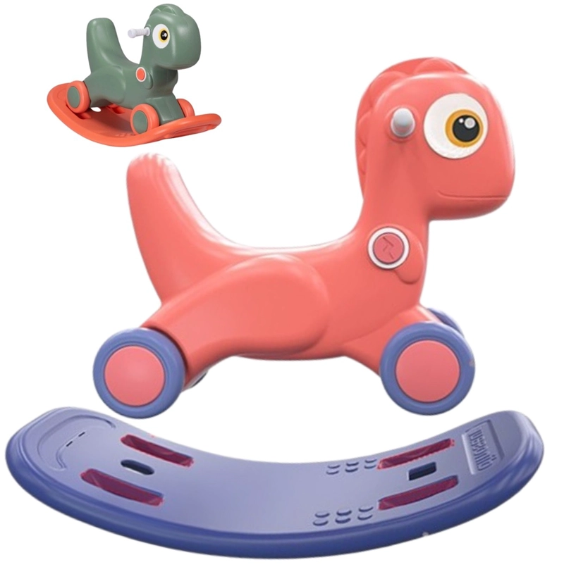 BALANCIN CORREPASILLOS BEBE  2 EN 1 DINOSAURIO ROJO - 1