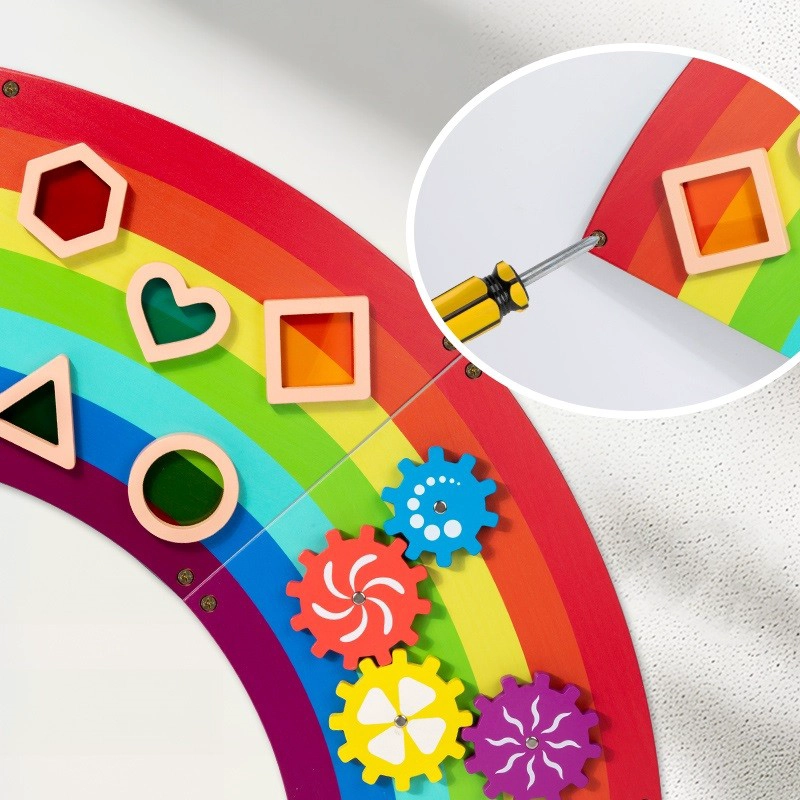 JUEGO PARED MADERA DISEÑO ARCOIRIS 120CM - 4