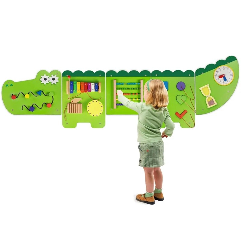 JUEGO PARED MADERA DISEÑO CAIMAN - 1