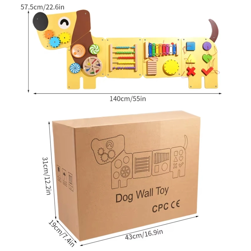 JUEGO PARED MADERA DISEÑO PERRO - 5