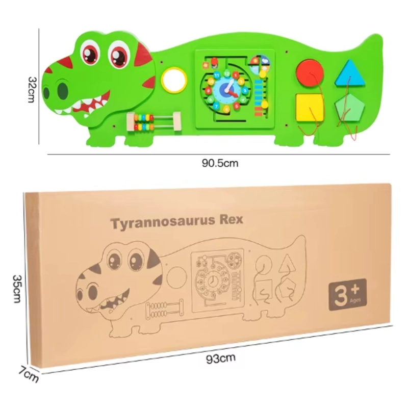 JUEGO PARED MADERA DISEÑO TIRANOSAURIO REX - 8