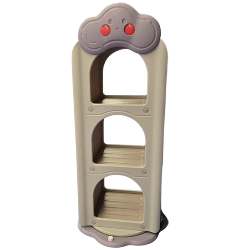 MUEBLE INFANTIL ESTANTE COMPARTIMENTOS Y REVISTEROS GIRATORIO MARRON - 1