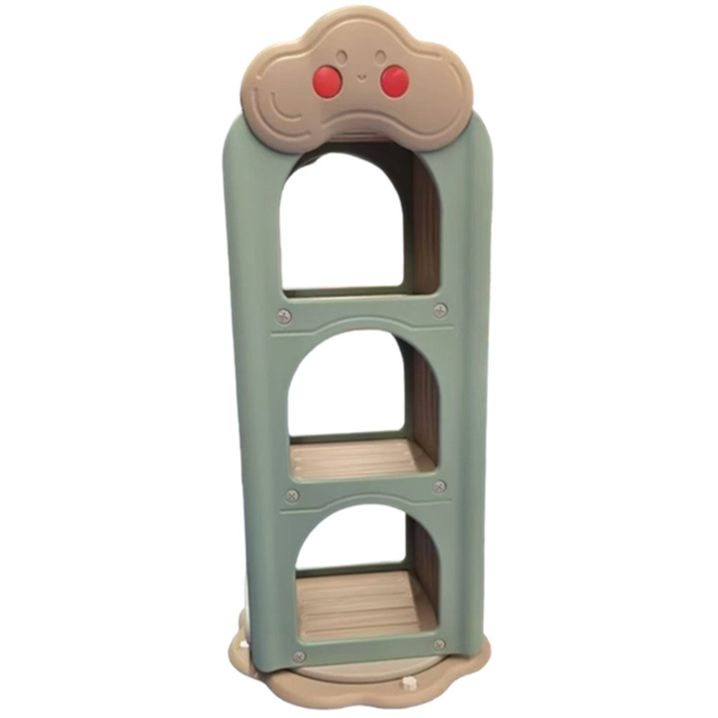 MUEBLE INFANTIL ESTANTE COMPARTIMENTOS Y REVISTEROS GIRATORIO VERDE - 5