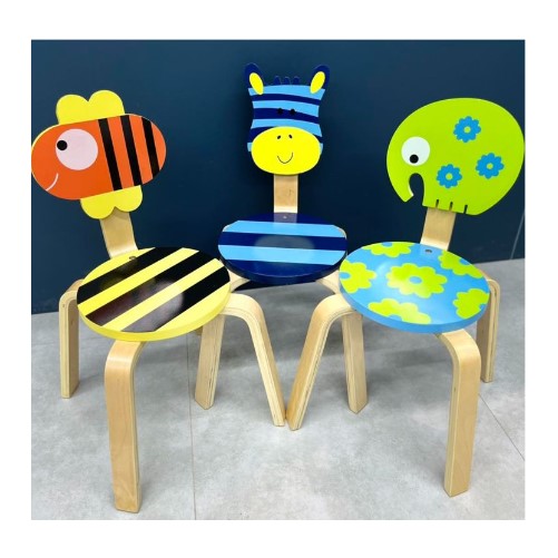SILLA INFANTIL RESISTENTE MADERA DISEÑO RENO - 3