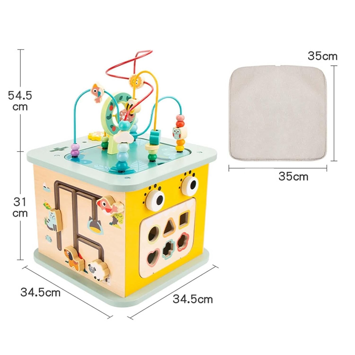 JUEGO DIDACTICO MADERA CUBO CENTRO DE ACTIVIDADES MULTIFUNCIONAL - 7
