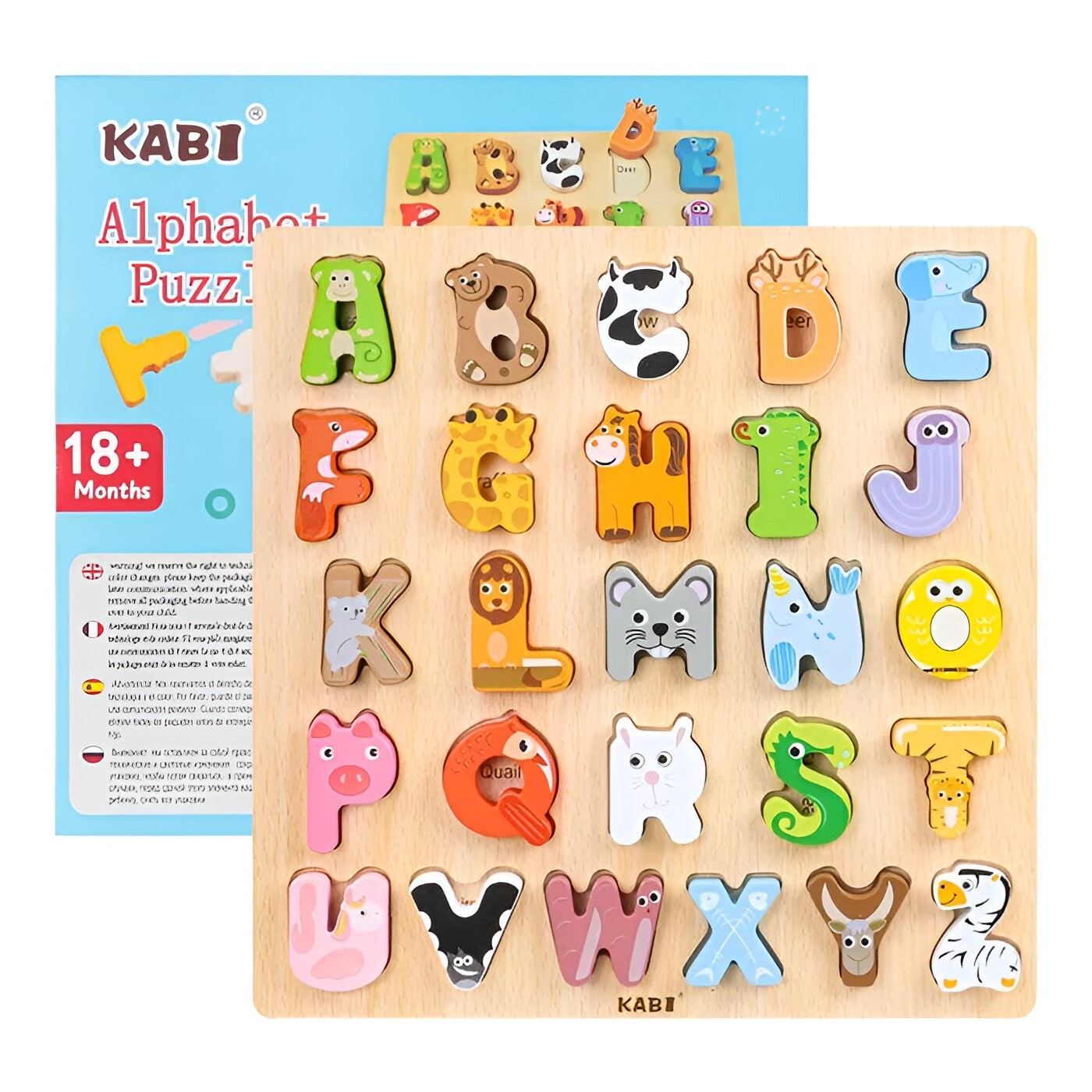 JUEGO DIDACTICO MADERA ABECEDARIO ANIMALES - 1