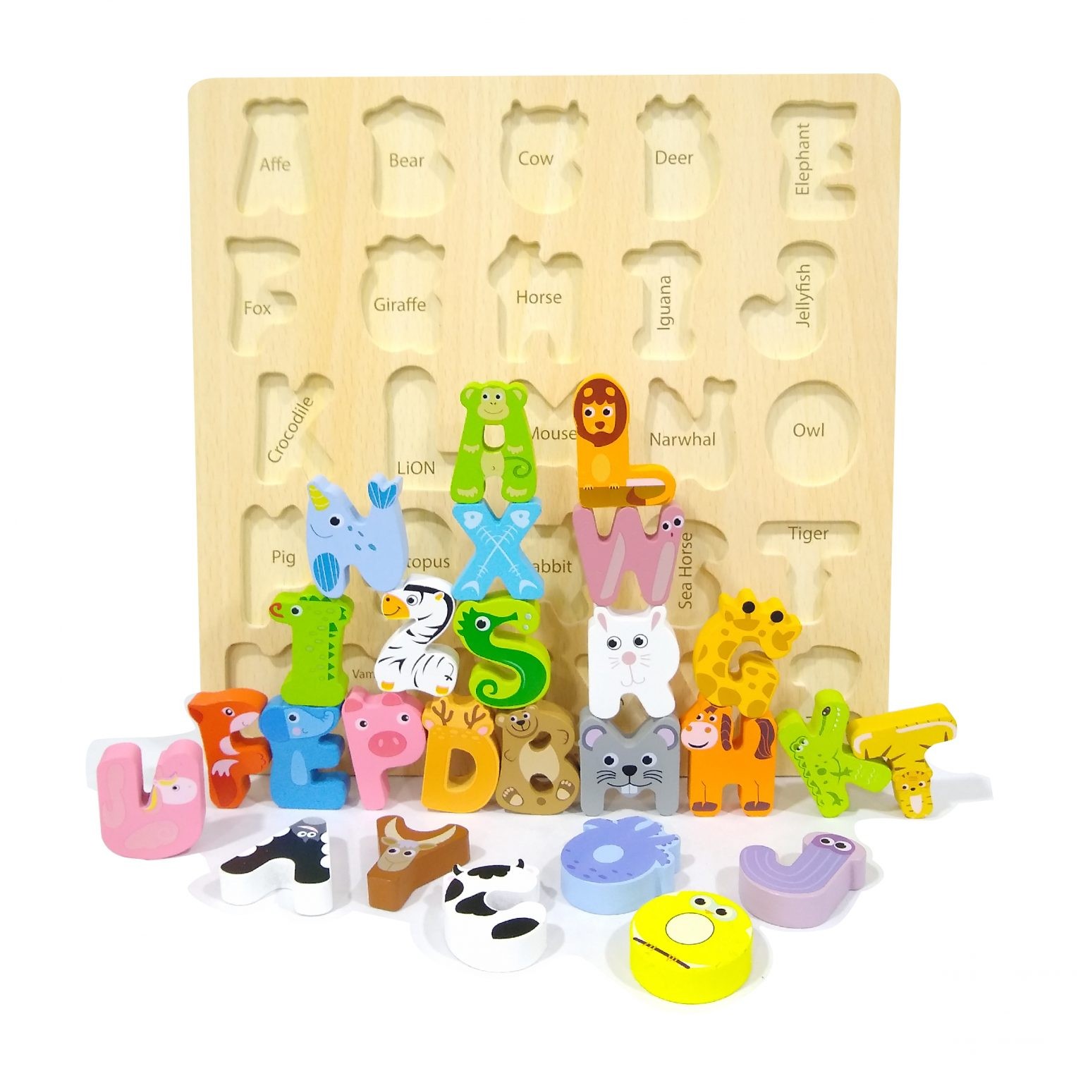 JUEGO DIDACTICO MADERA ABECEDARIO ANIMALES - 3