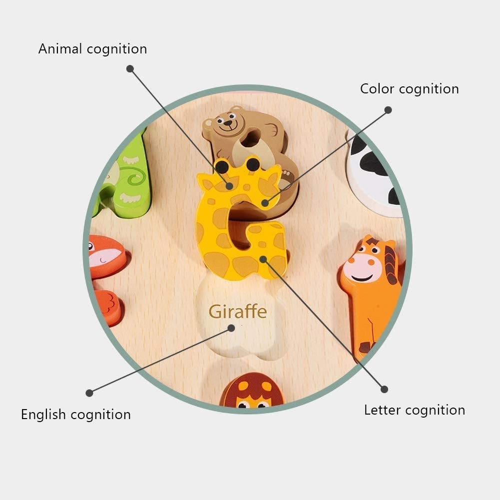 JUEGO DIDACTICO MADERA ABECEDARIO ANIMALES - 7