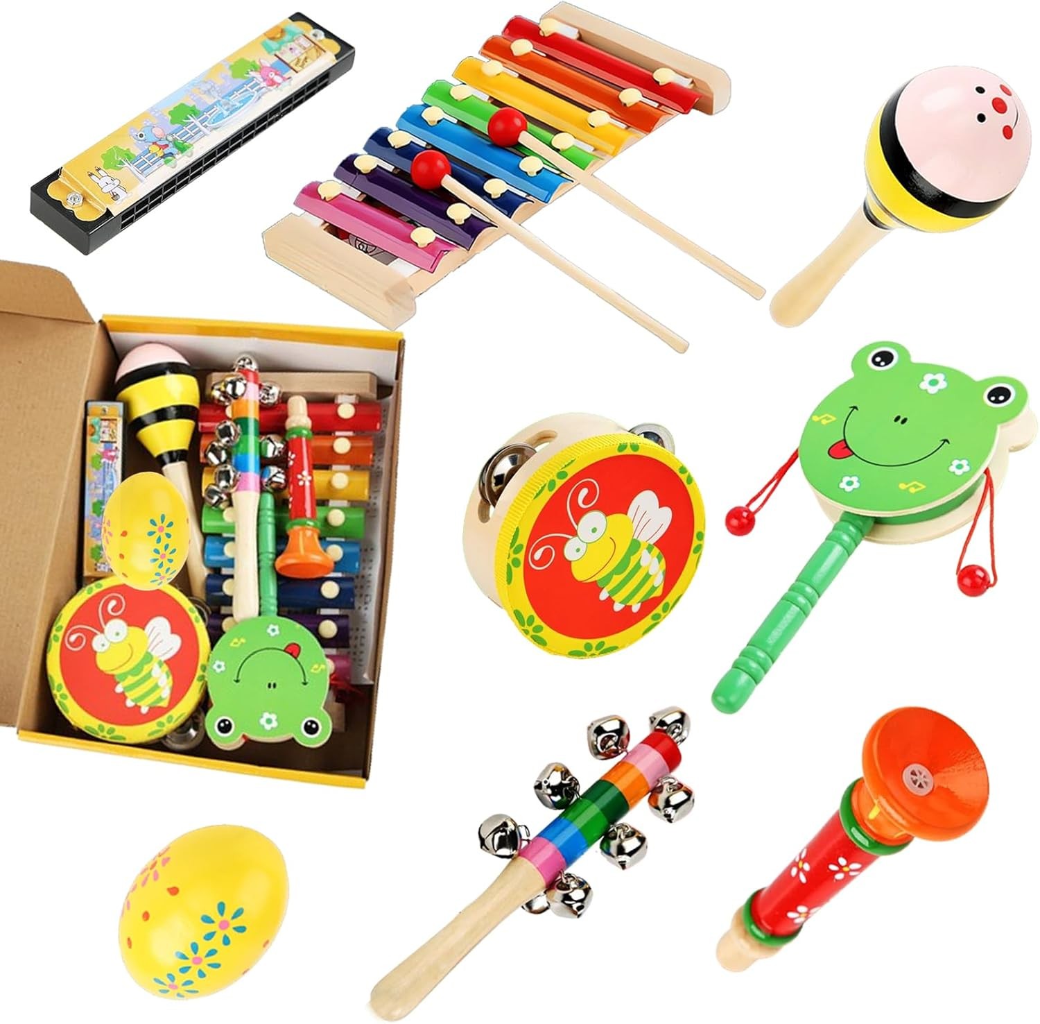JUGUETE DIDACTICO MADERA MUSICAL SET 8 INSTRUMENTOS - 2