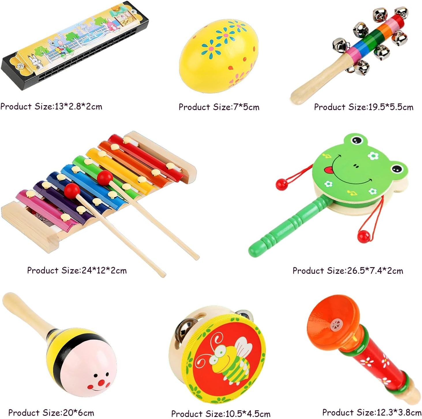 JUGUETE DIDACTICO MADERA MUSICAL SET 8 INSTRUMENTOS - 3
