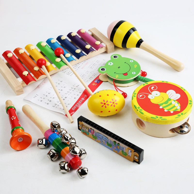 JUGUETE DIDACTICO MADERA MUSICAL SET 8 INSTRUMENTOS - 4