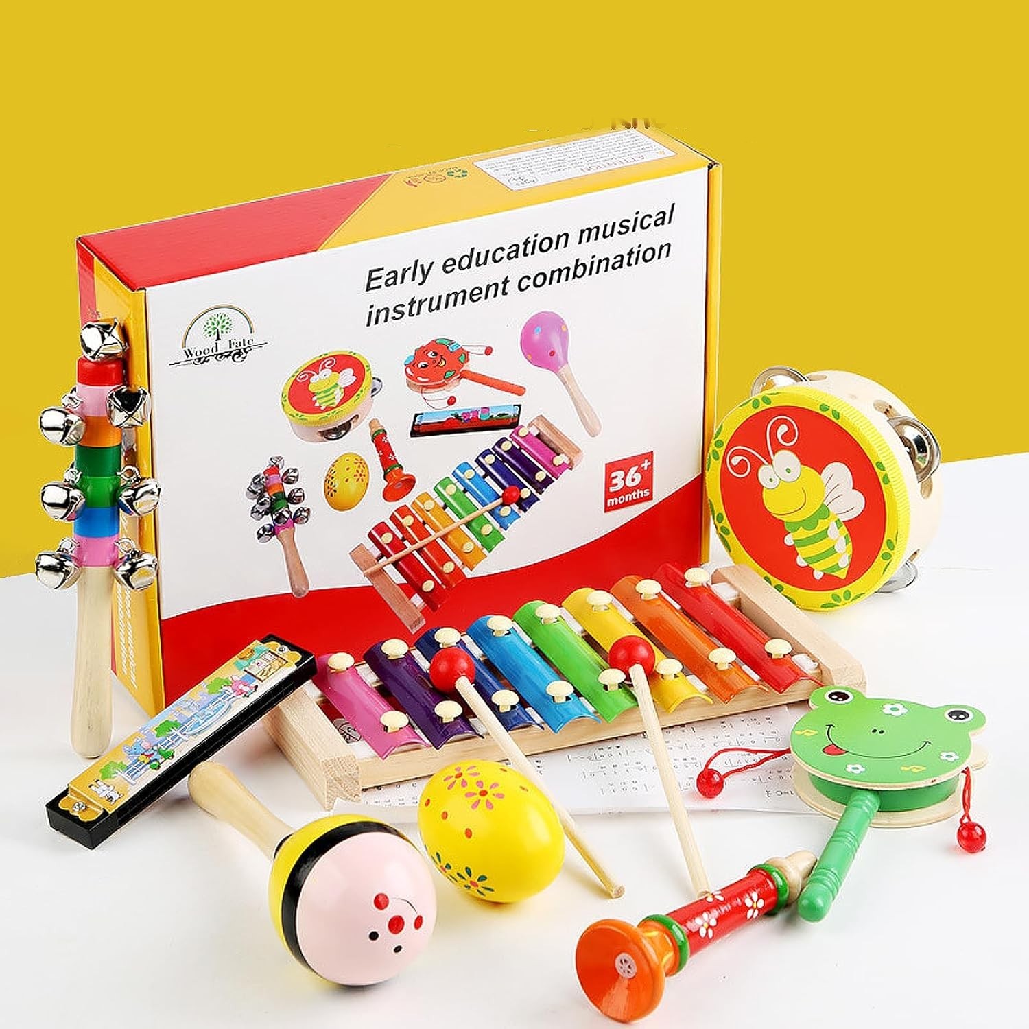 JUGUETE DIDACTICO MADERA MUSICAL SET 8 INSTRUMENTOS - 5
