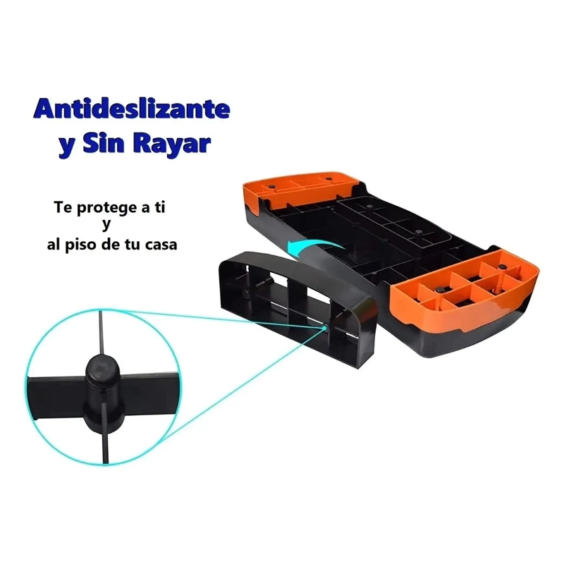 BANCO PARA FITNESS GIMNASIA YOGA PILATES 2 NIVELES NARANJO - 3