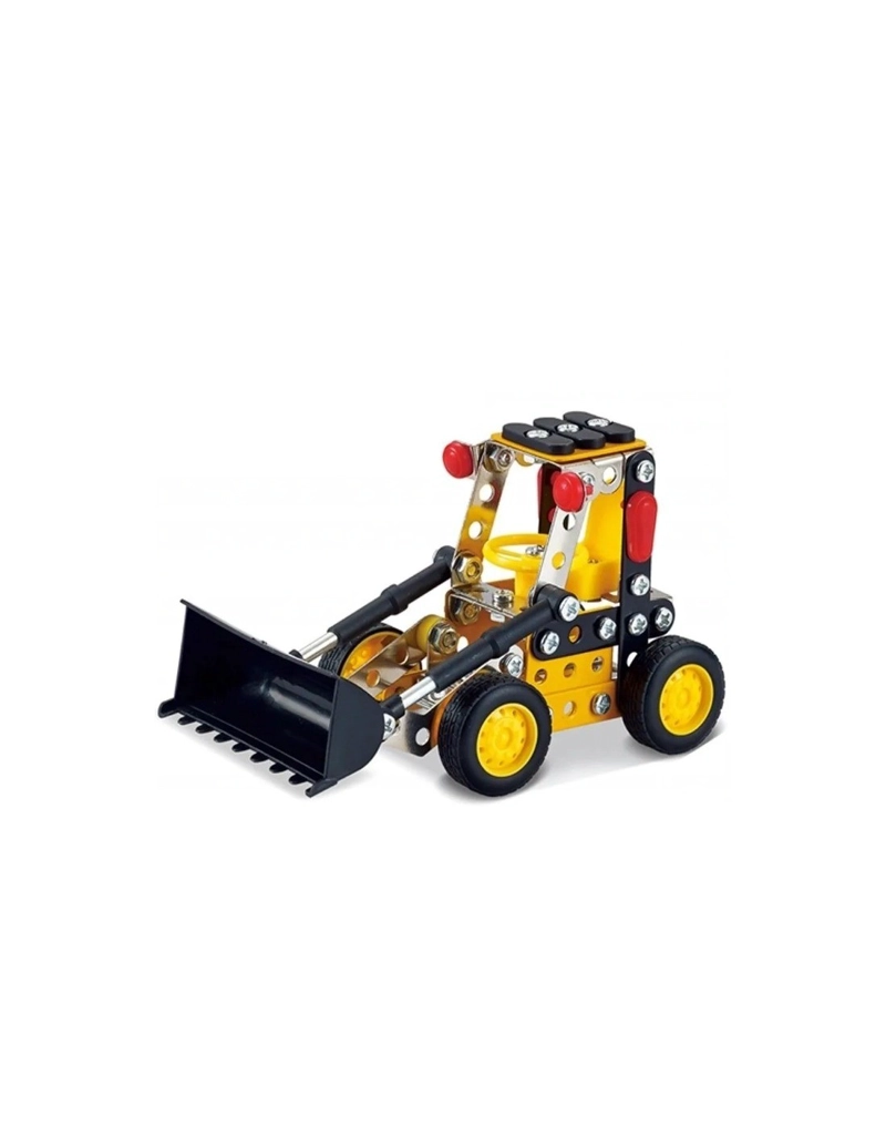 KIT BLOQUE MECANO VEHICULO CARGADOR CONSTRUCCION METAL 129 PCS - 1