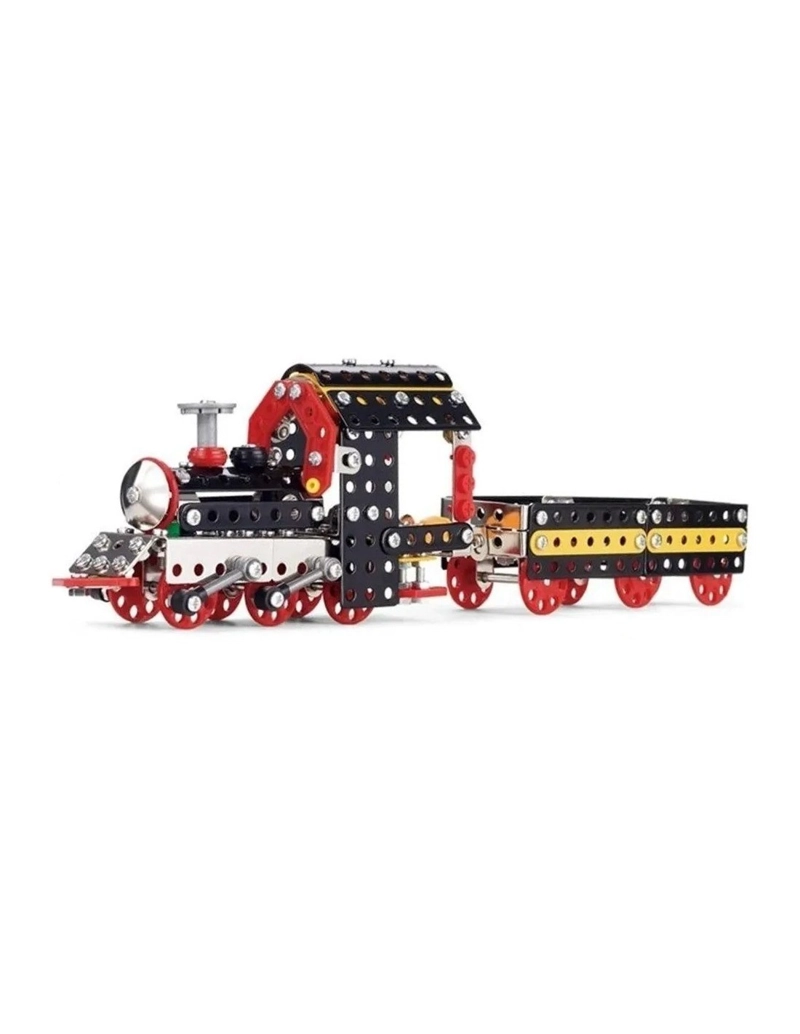 KIT BLOQUE MECANO CONSTRUCCION TRENCITO METAL 339 PCS - 1