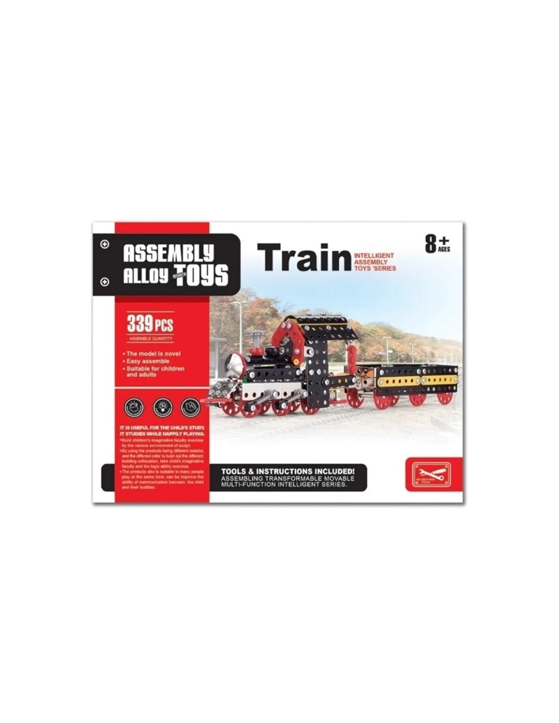 KIT BLOQUE MECANO CONSTRUCCION TRENCITO METAL 339 PCS - 2