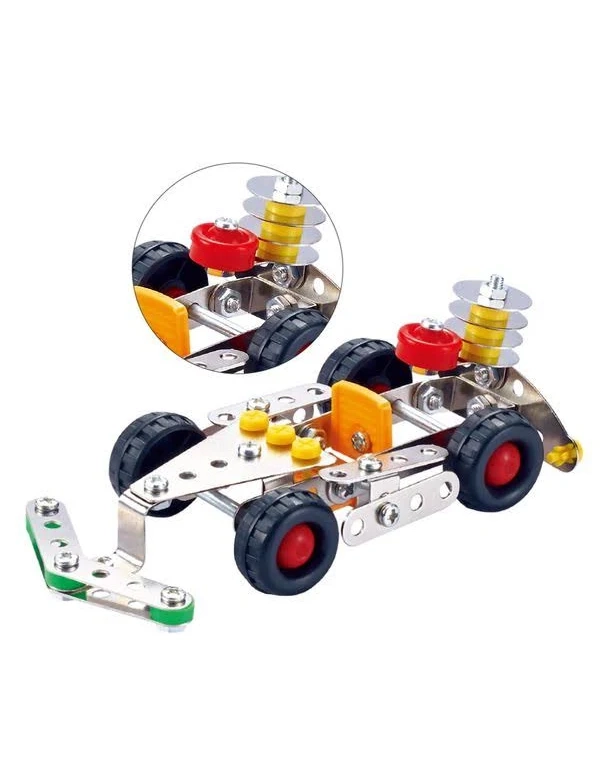 KIT DE ARMADO METALICO DE 291 PIEZAS (3 EN 1): VEHICULOS A TODA VELOCIDAD - 1