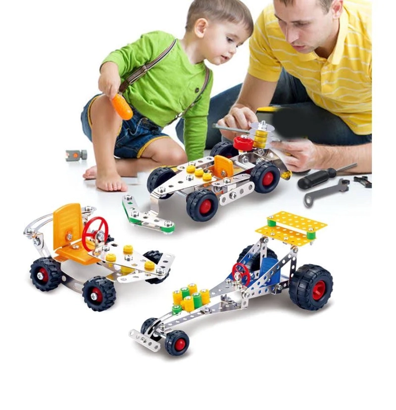 KIT DE ARMADO METALICO DE 291 PIEZAS (3 EN 1): VEHICULOS A TODA VELOCIDAD - 2