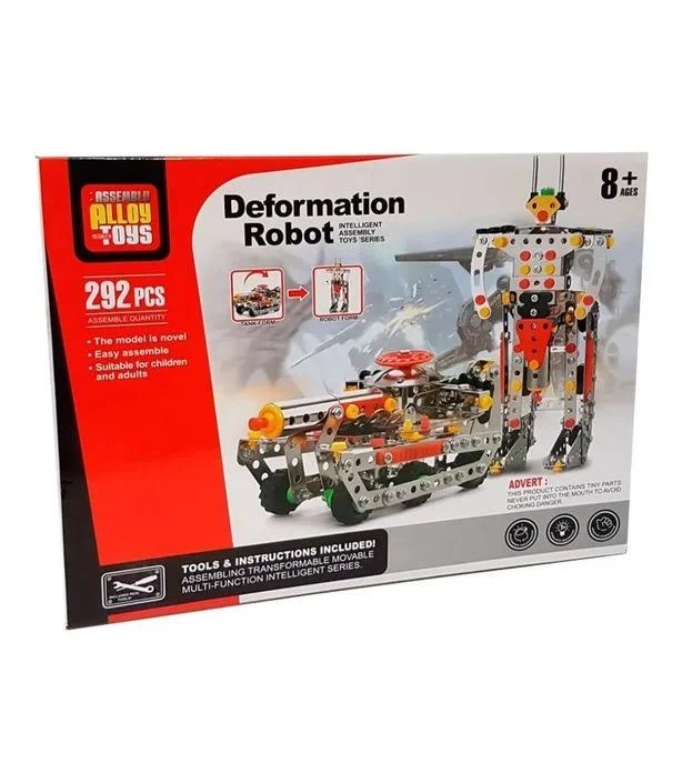 KIT DE ARMADO METALICO DE 292 PIEZAS (2 EN 1): ROBOT TRANSFORMABLE - 2