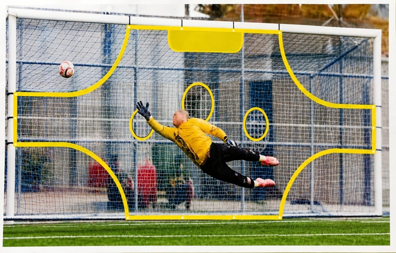 RED DE PRECISION PARA PORTERIA ENTRENAMIENTO DE TIRO PARA FUTBOL 4.62MTS / TALLA M - 1