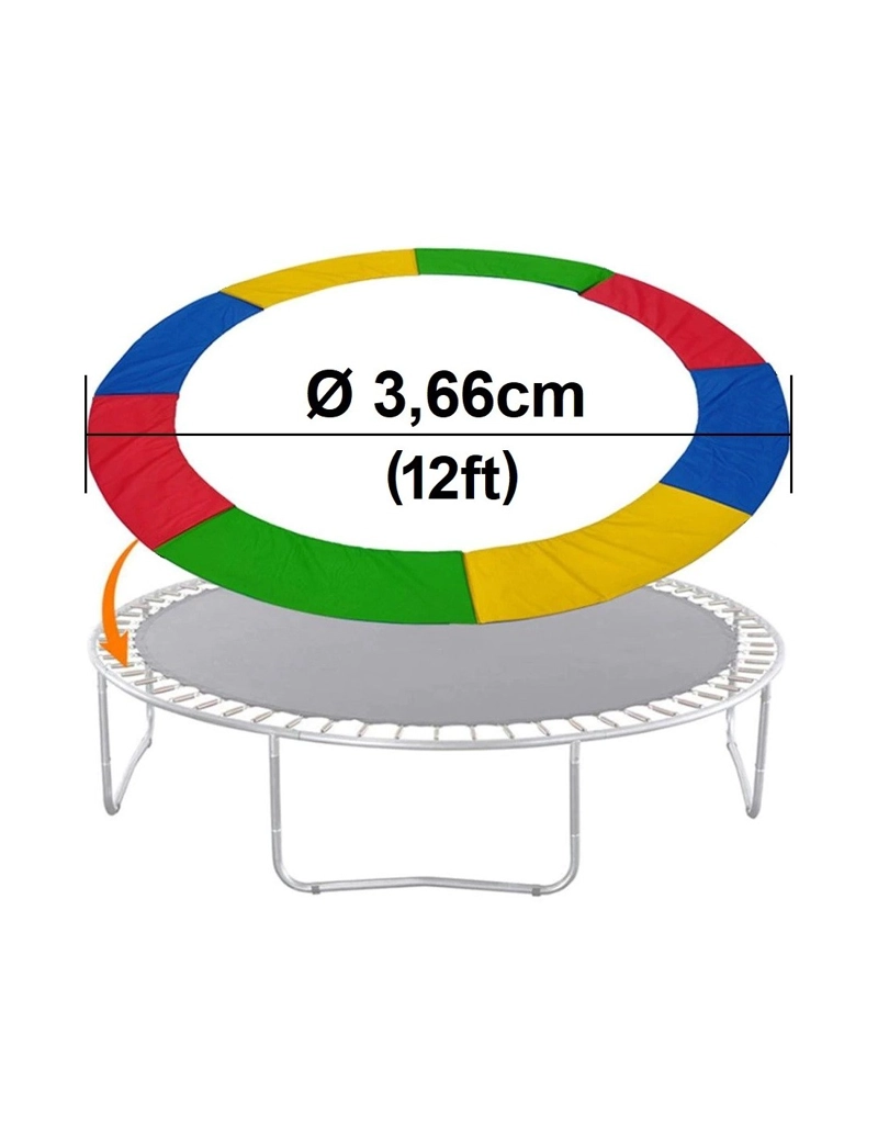 REPUESTO CUBRE RESORTES 3,66M 12FT CAMA ELASTICA MULTICOLOR PVC - 1