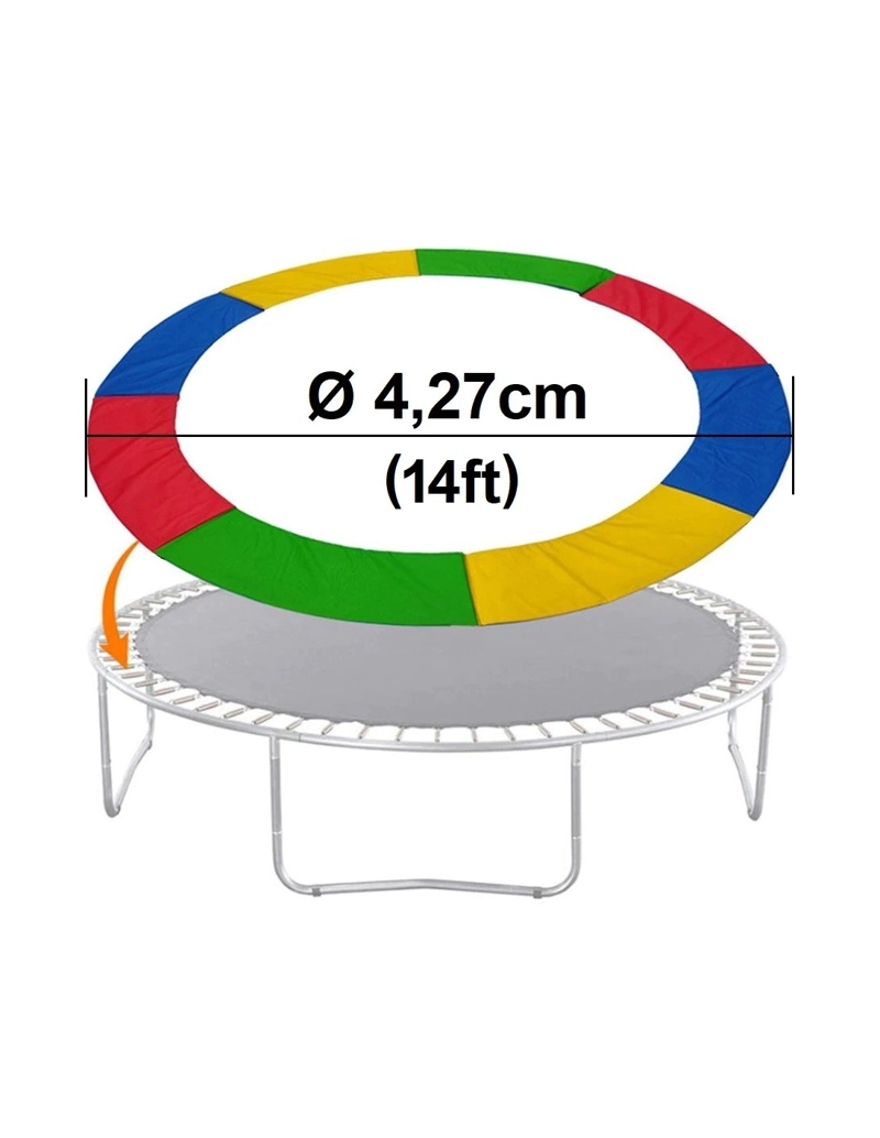 REPUESTO CUBRE RESORTES 4,27M 14FT CAMA ELASTICA MULTICOLOR PVC - 1