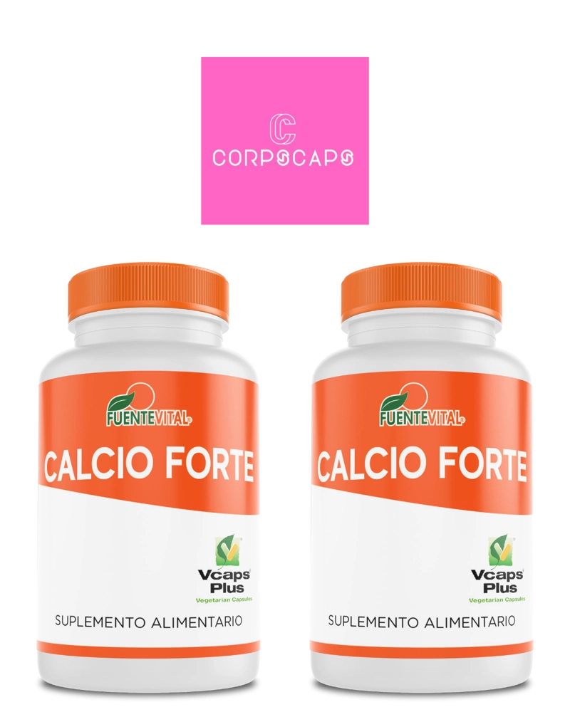 PACK DE 2 CALCIO FORTE CAPSULA DURA 2 FRASCOS POR 60 CAPSULAS C/U FUENTE VITAL - 1