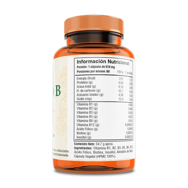 PACK DE 2 COMPLEJO B  CAPSULA DURA 2 FRASCOS POR 60 CAPSULAS C/U FUENTE VITAL - 2