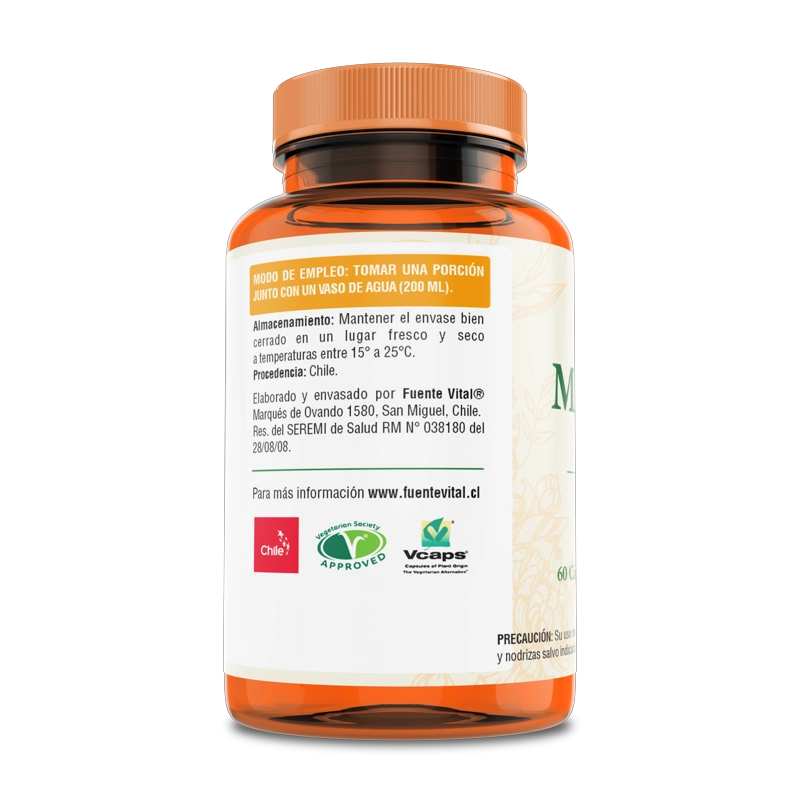 PACK DE 2 MAGNESIO  CAPSULA DURA 2 FRASCOS POR 60 CAPSULAS C/U FUENTE VITAL - 3