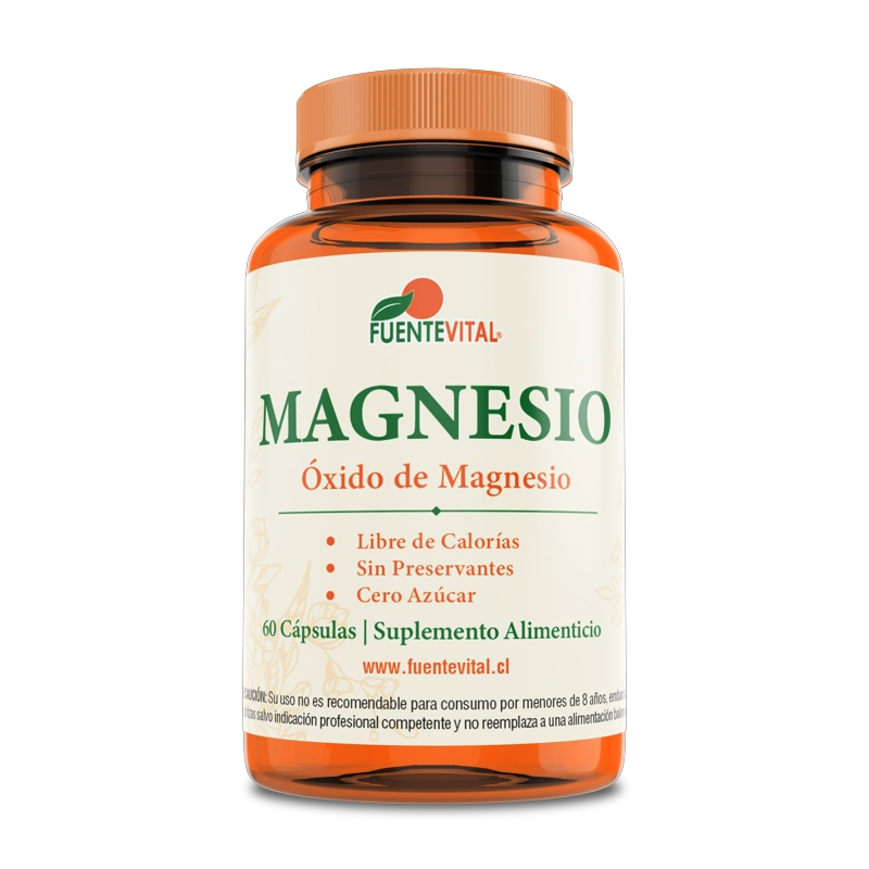 PACK DE 2 MAGNESIO  CAPSULA DURA 2 FRASCOS POR 60 CAPSULAS C/U FUENTE VITAL - 4