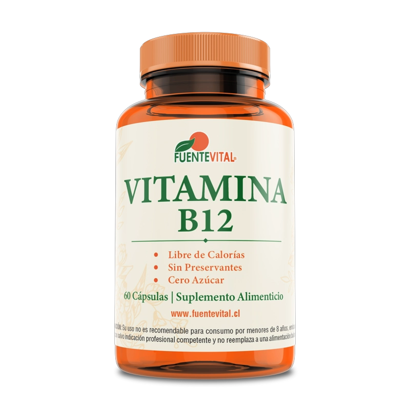 PACK DE 2 VITAMINA B12 CAPSULA DURA 2 FRASCOS POR 60 CAPSULAS C/U FUENTE VITAL - 4