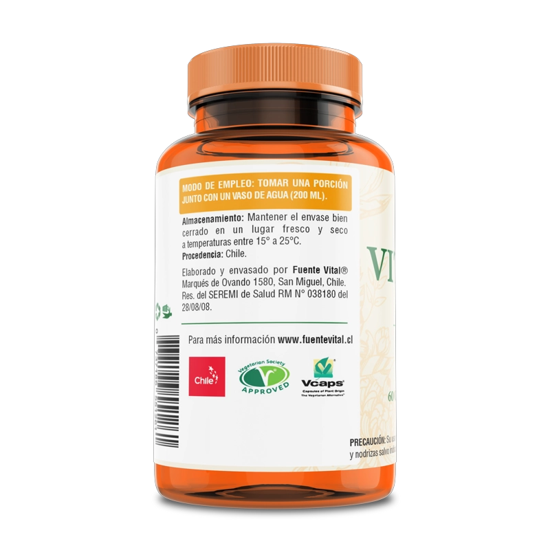 PACK DE 2 VITAMINA D3 CAPSULA DURA 2 FRASCOS POR 60 CAPSULAS C/U FUENTE VITAL - 3