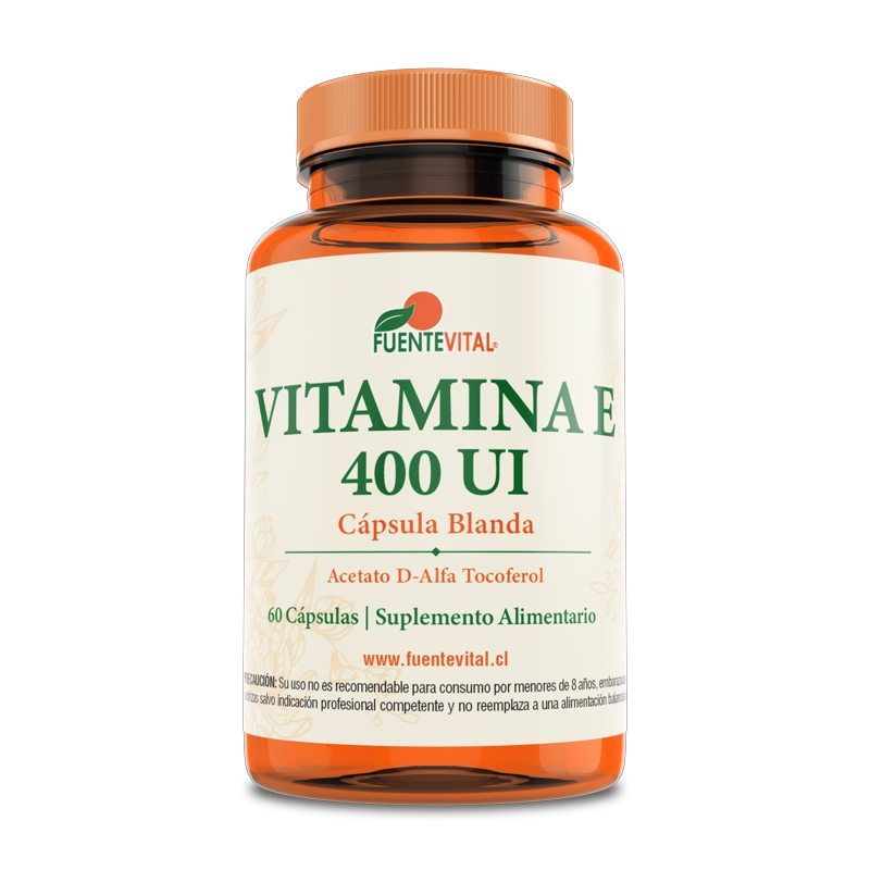 PACK DE 2 VITAMINA E 400 UI CAPSULA SOFTGEL 2 FRASCOS POR 60 CAPSULAS C/U FUENTE VITAL - 4