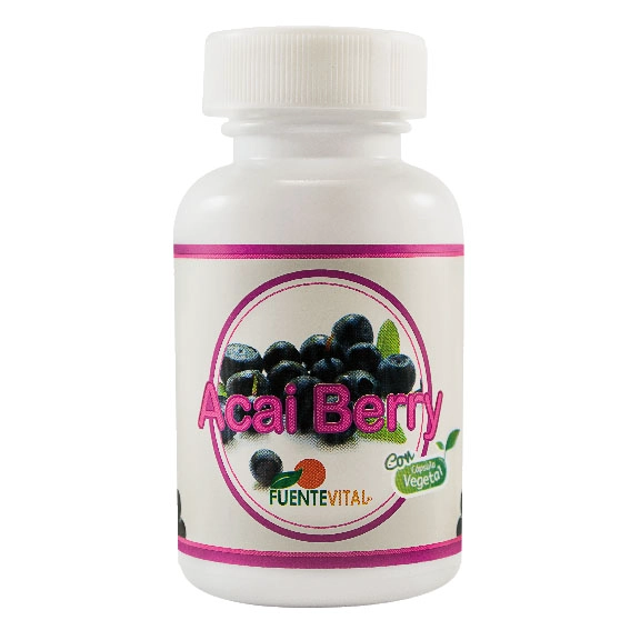 PACK 2 FRASCOS SUPLEMENTO ALIMENTICIO FUENTE VITAL ACAI BERRY CAPSULAS DURAS 60 UN C/U - 2
