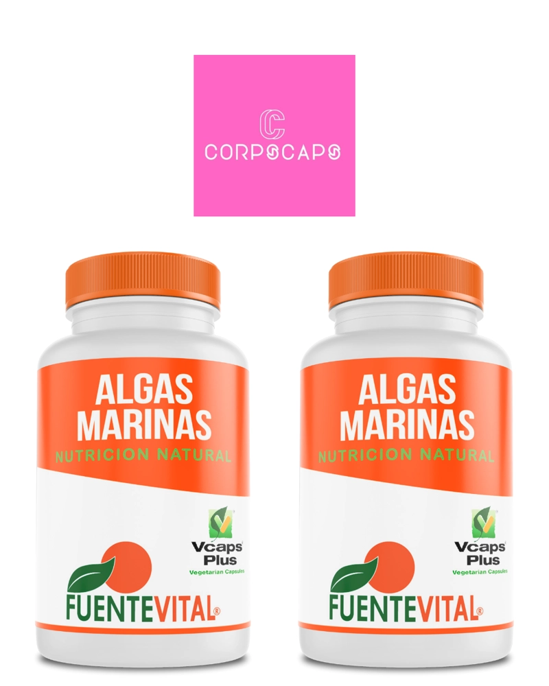 PACK 2 FRASCOS SUPLEMENTO ALIMENTICIO FUENTE VITAL ALGAS MARINAS CAPSULAS DURAS 60 UN C/U - 1