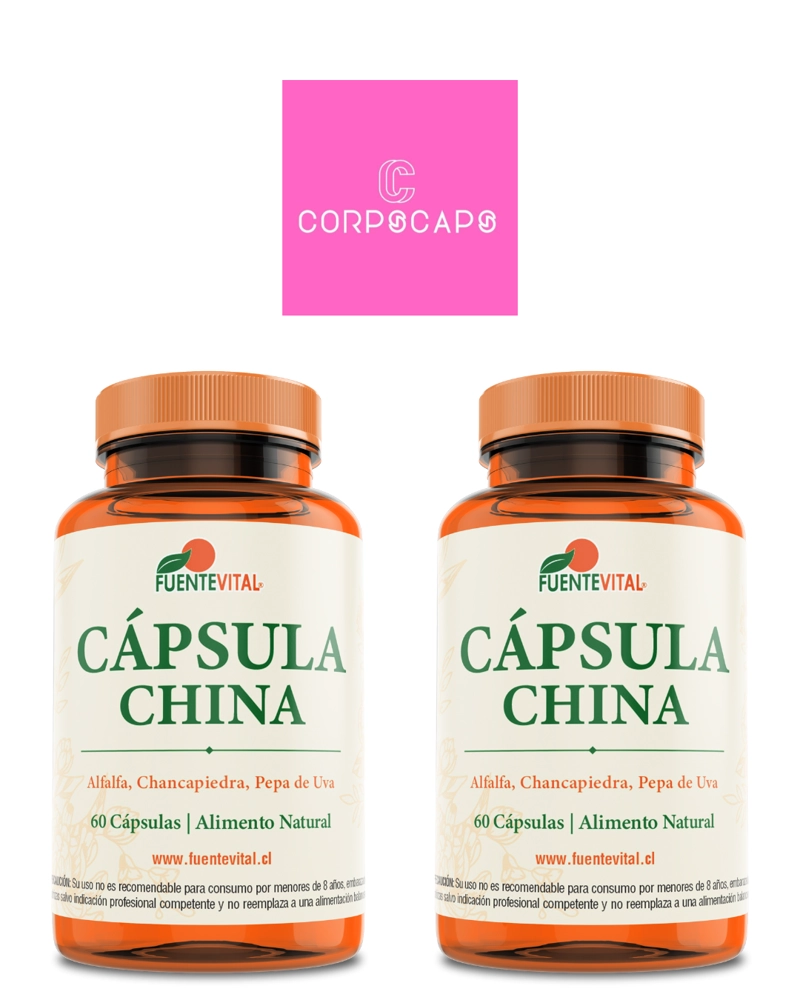 PACK 2 FRASCOS SUPLEMENTO ALIMENTICIO FUENTE VITAL CAPSULAS DURAS CHINAS 60 UN C/U - 1