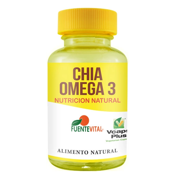 PACK 2 FRASCOS SUPLEMENTO ALIMENTICIO FUENTE VITAL CHIA OMEGA 3 CAPSULAS DURAS 60 UN C/U - 2
