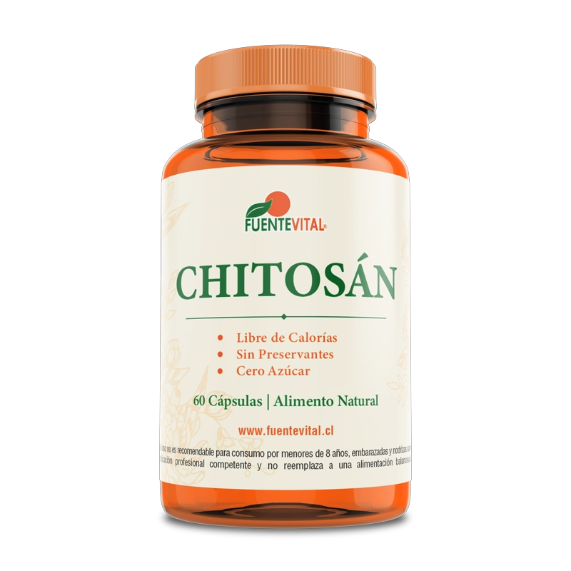 PACK 2 FRASCOS SUPLEMENTO ALIMENTICIO FUENTE VITAL CHITOSAN CAPSULAS DURAS 60 UN C/U - 4