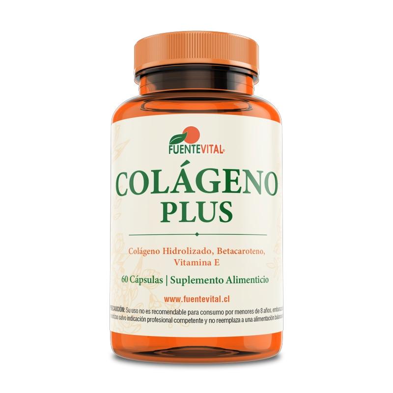 PACK 2 FRASCOS SUPLEMENTO ALIMENTICIO FUENTE VITAL COLAGENO PLUS CAPSULAS DURAS 60 UN C/U - 4