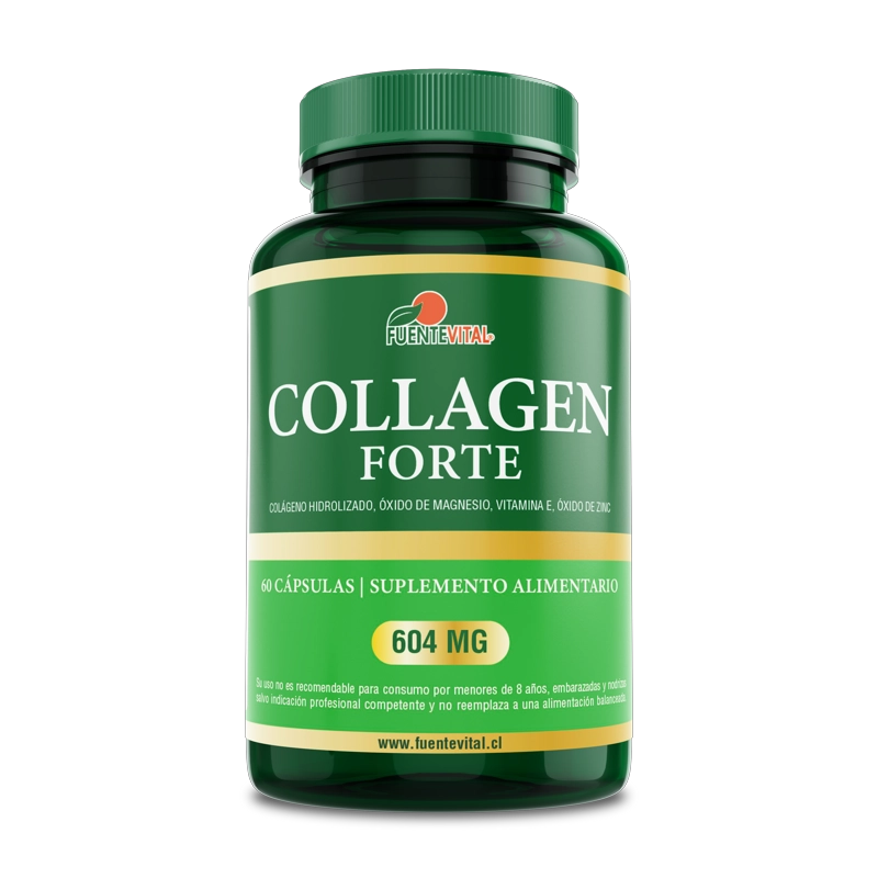 PACK 2 FRASCOS SUPLEMENTO ALIMENTICIO FUENTE VITAL COLLAGEN FORTE CAPSULAS DURAS 60 UN C/U - 4