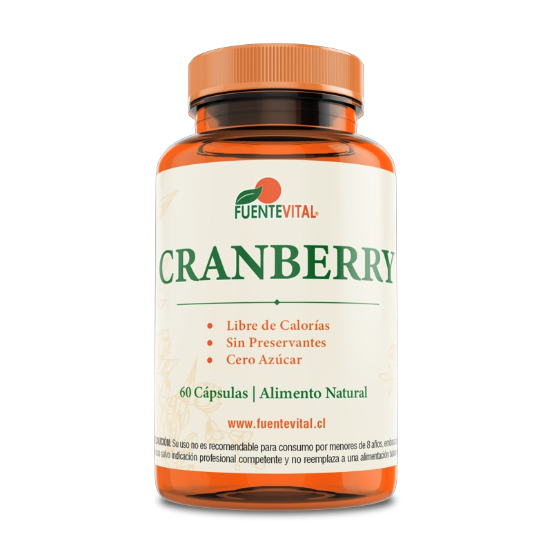 PACK 2 FRASCOS SUPLEMENTO ALIMENTICIO FUENTE VITAL CRANBERRY CAPSULAS DURAS 60 UN C/U - 4