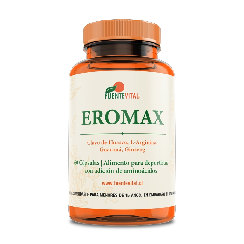 PACK 2 FRASCOS SUPLEMENTO ALIMENTICIO FUENTE VITAL EROMAX CAPSULAS DURAS 60 UN C/U - 4
