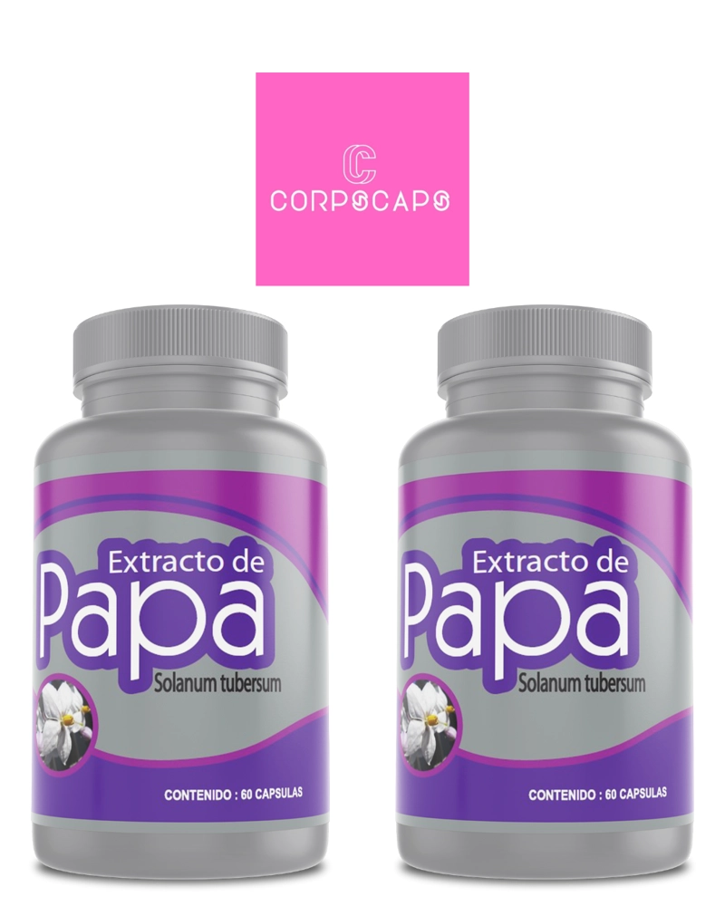 PACK 2 FRASCOS SUPLEMENTO ALIMENTICIO FUENTE VITAL EXTRACTO PAPA CAPSULAS DURAS 60 UN C/U - 1
