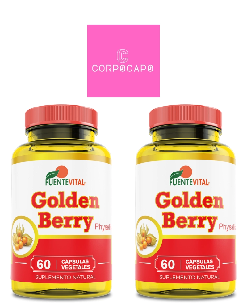 PACK 2 FRASCOS SUPLEMENTO ALIMENTICIO FUENTE VITAL GOLDEN BERRY CAPSULAS DURAS 60 UN C/U - 1