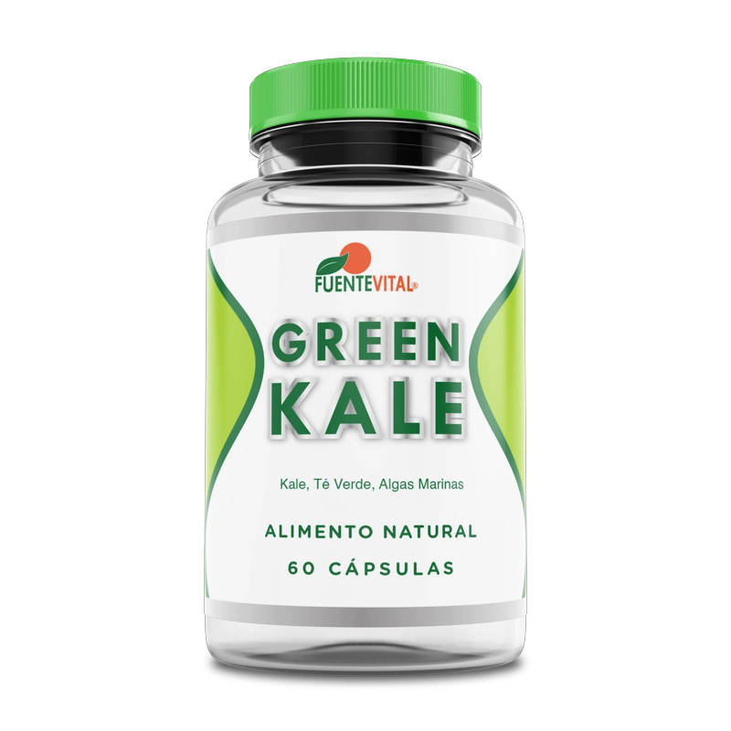 PACK 2 FRASCOS SUPLEMENTO ALIMENTICIO FUENTE VITAL GREEN KALE CAPSULAS DURAS 60 UN C/U - 2