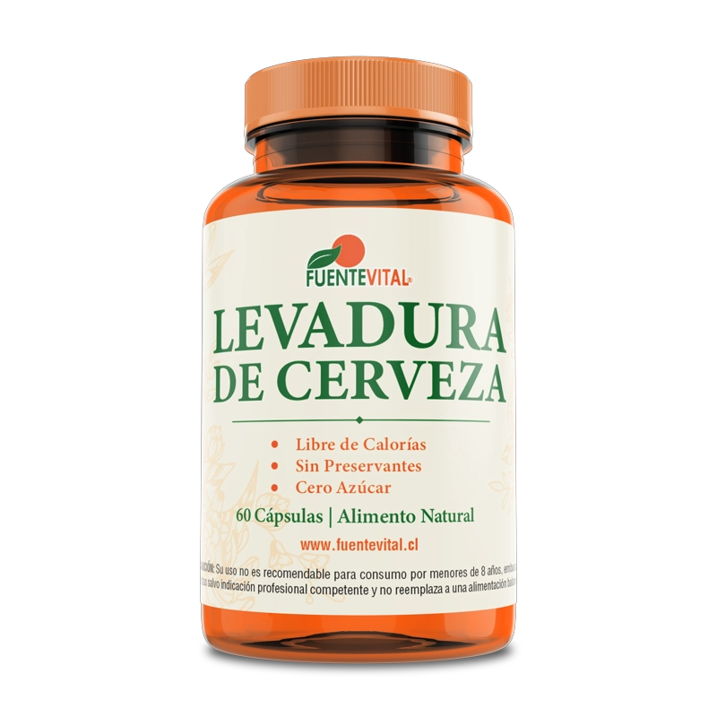 PACK 2 FRASCOS SUPLEMENTO ALIMENTICIO FUENTE VITAL LEVADURA CERVEZA CAPSULAS DURAS 60 UN C/U - 4